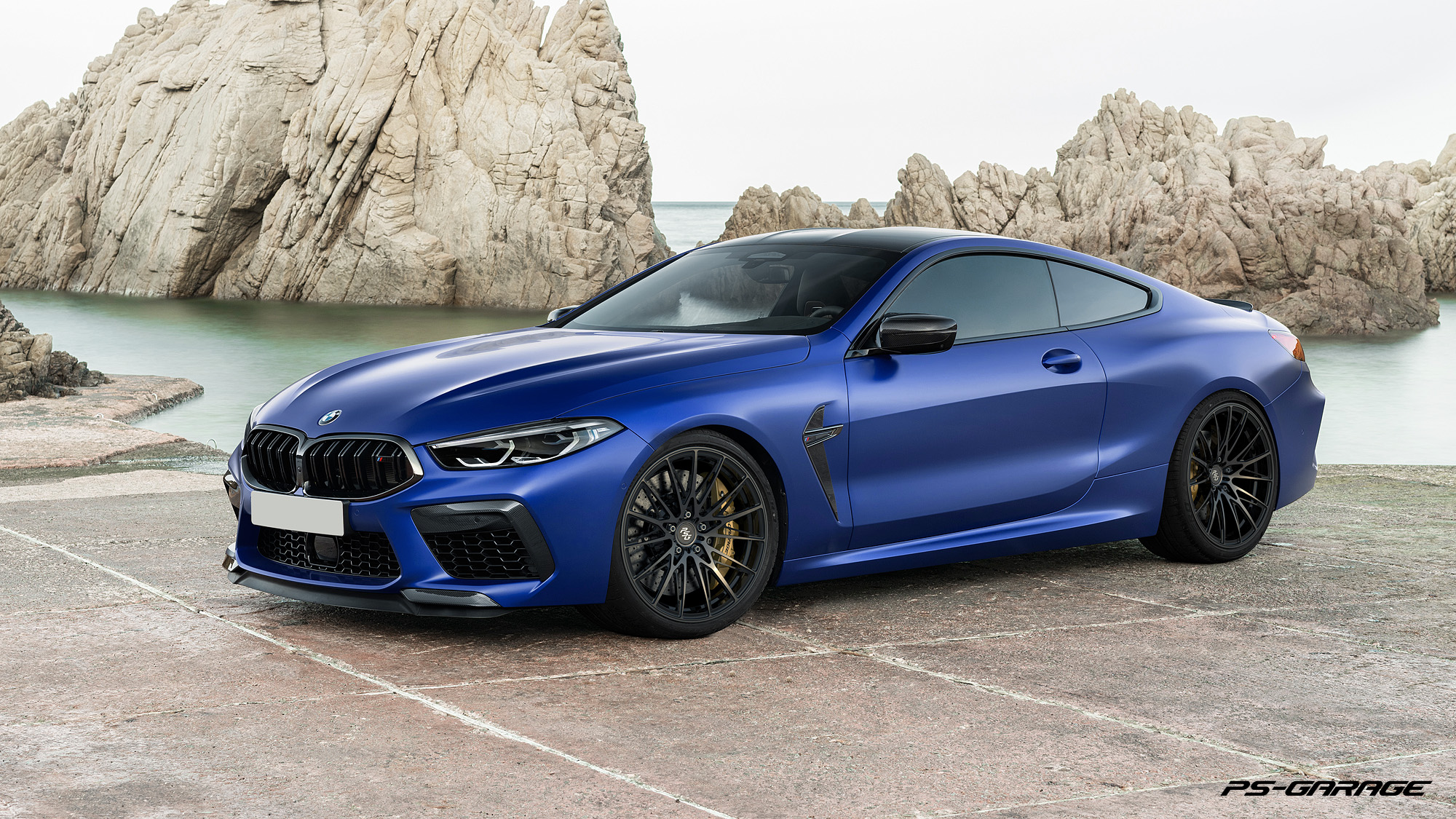 BMW M8 Satin Blue on forged wheels